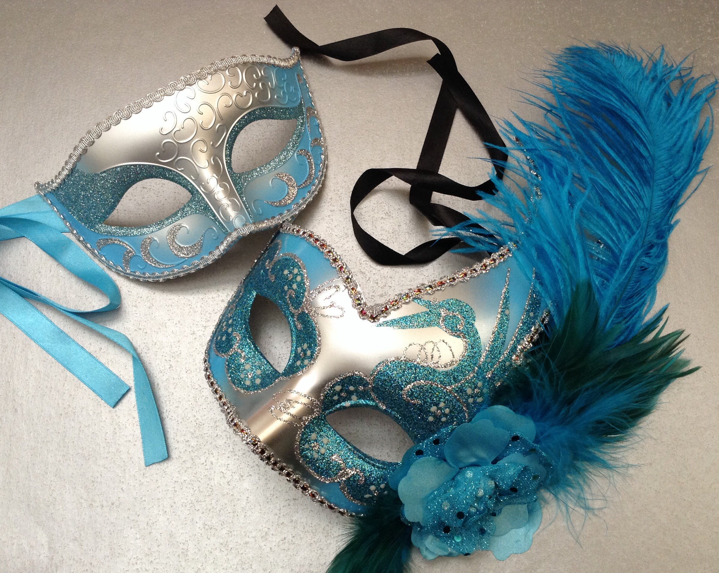 Silver Baby Blue New Year Costume Birthday Party Masquerade Etsy