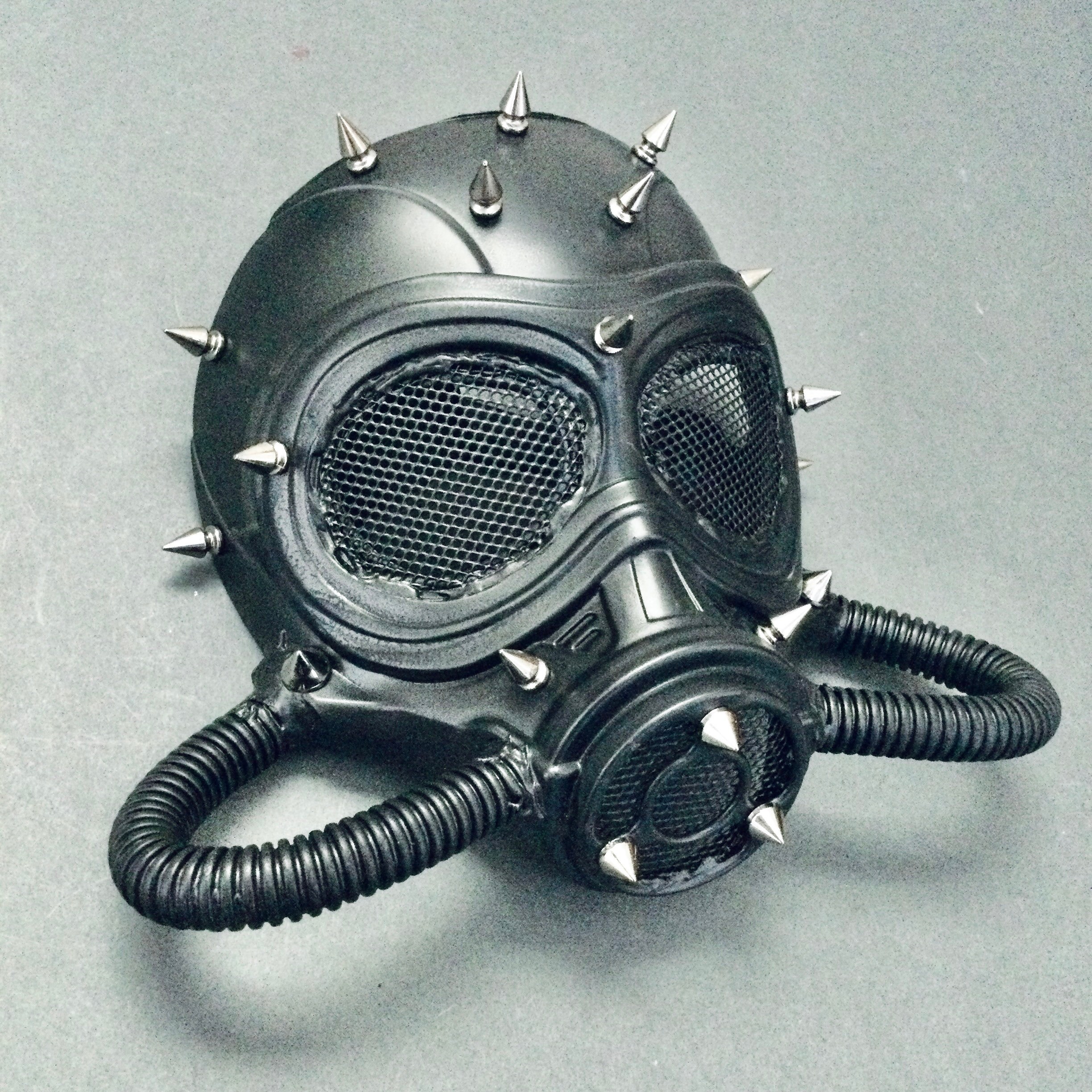 Cyberpunk Double Canister Respirator/Gas Mask with Lights - Darkside