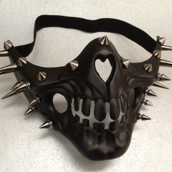 Mad Max Masquerade Mask Halloween Party Black Spiked Gas Mask