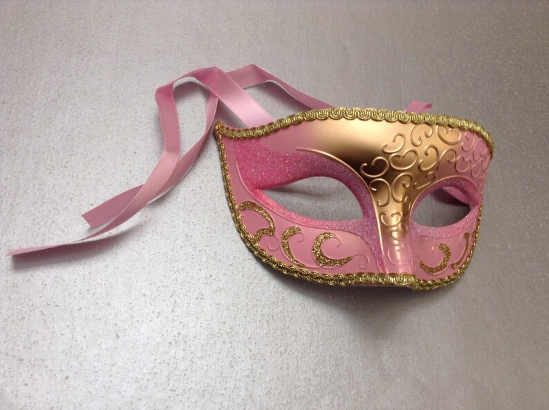 Pink Masquerade Mask Pair for Birthday Dress up Prom Etsy