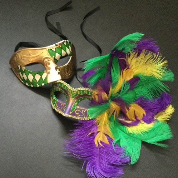 Buy Mardi Gras Masquerade Ball Feather Harlequin Eye Mask Carnival Parade  Costume Cosplay Party Online in India 