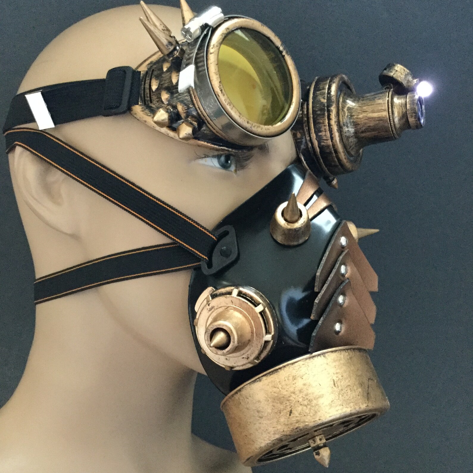 Full Face Cover Gas Mask Steampunk Costume Cosplay Mascarada Etsy