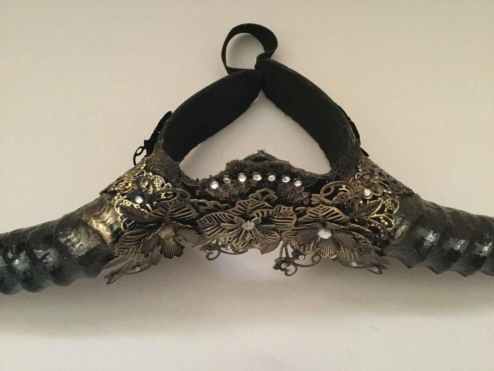 Black Gold Ram Horns Headband Halloween Costume Party Carnival Etsy