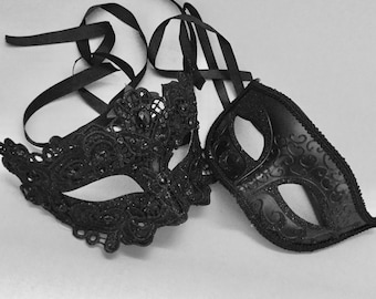 Black Lace Masquerade ball Eye Mask for men and women