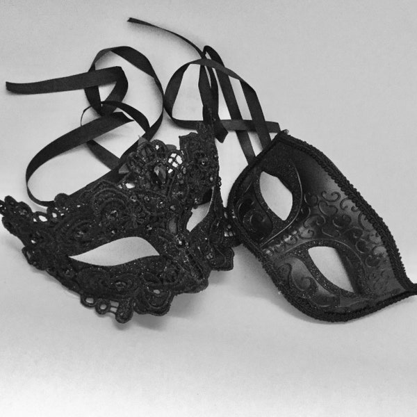 Black Lace Masquerade ball Eye Mask for men and women