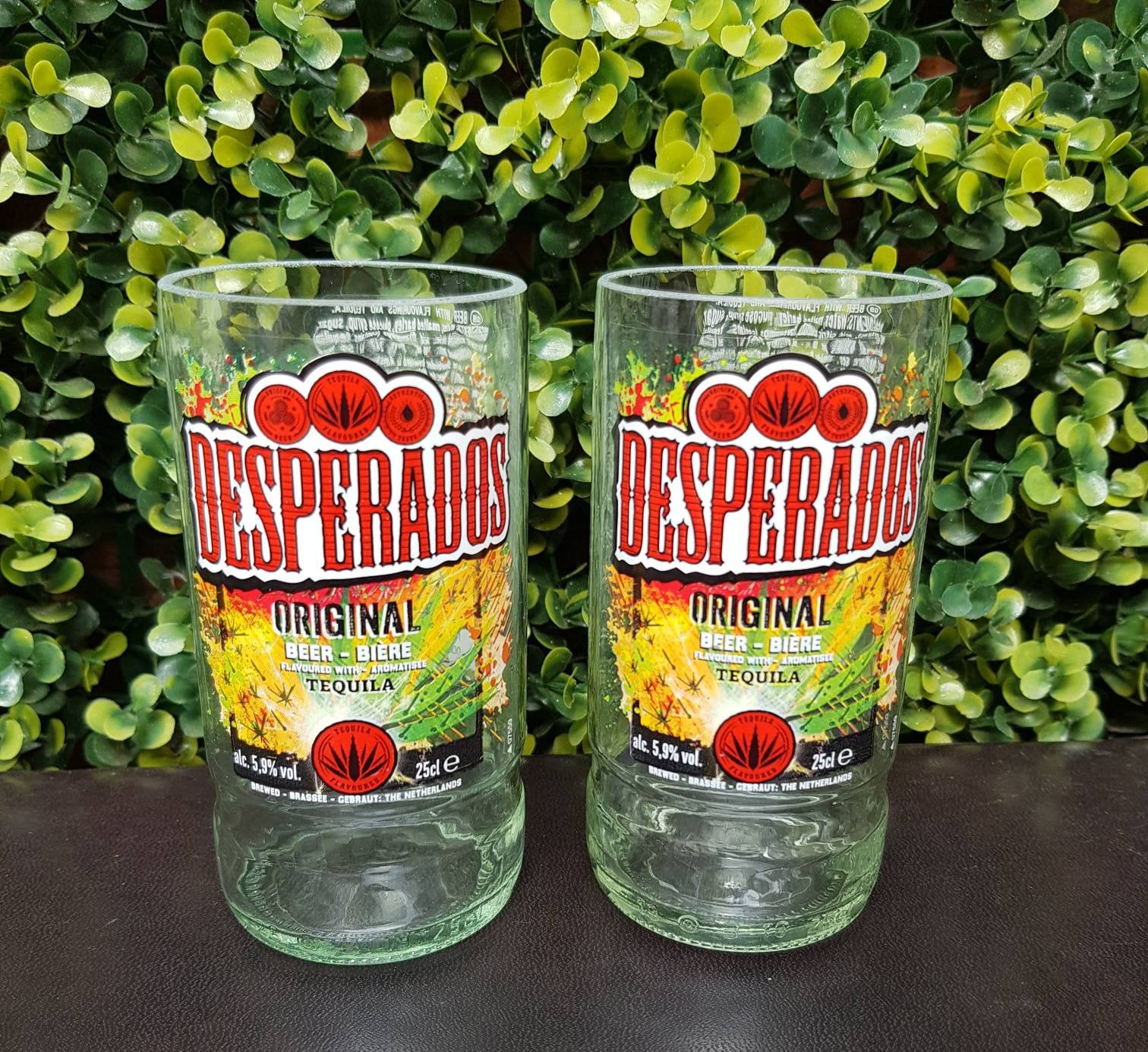 2x verres à boire pour bouteilles Desperados, porte-stylo, bougies de  lumière de thé -  France