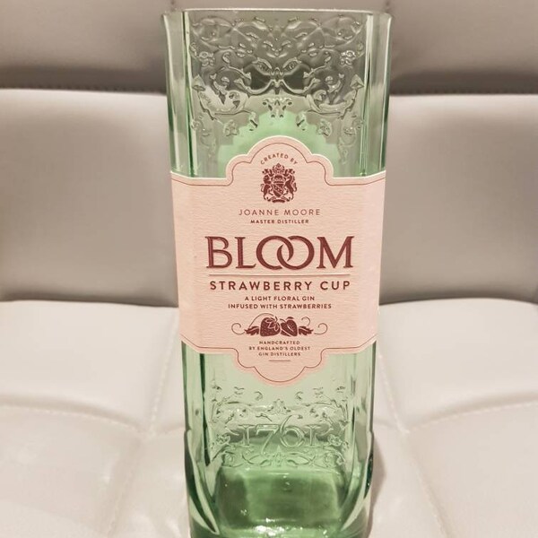 Bloom Gin Bottle Drinking Glass, Vase, Pen holder