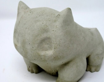 Concrete Medium Bulbasaur Planter | Office Decor | Home Decor | Succulent Modern Planter |