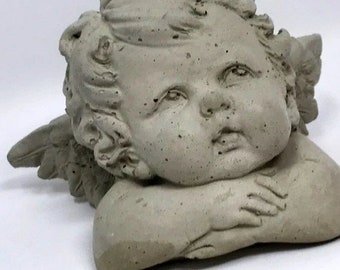 Cherub, Concrete angel, Concrete cherub, Angel Statue, Paper weight Gift, Home accent, Concrete decor accent, Cute Cherub