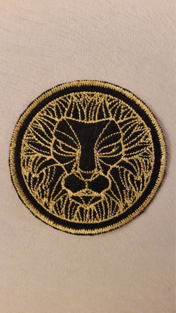 Items similar to Lion Patch / Iron On or Sew On / Round Patch