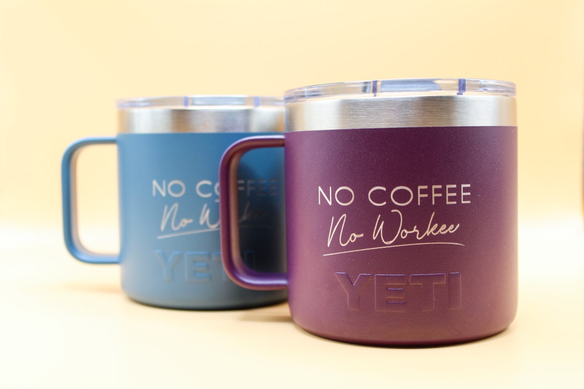 14oz Engraved Yeti Coffee Mug Custom Design or Name Etsy
