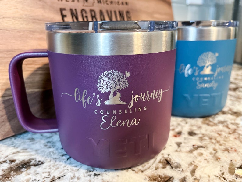 14oz Engraved Yeti Coffee Mug Custom Design or Name Etsy