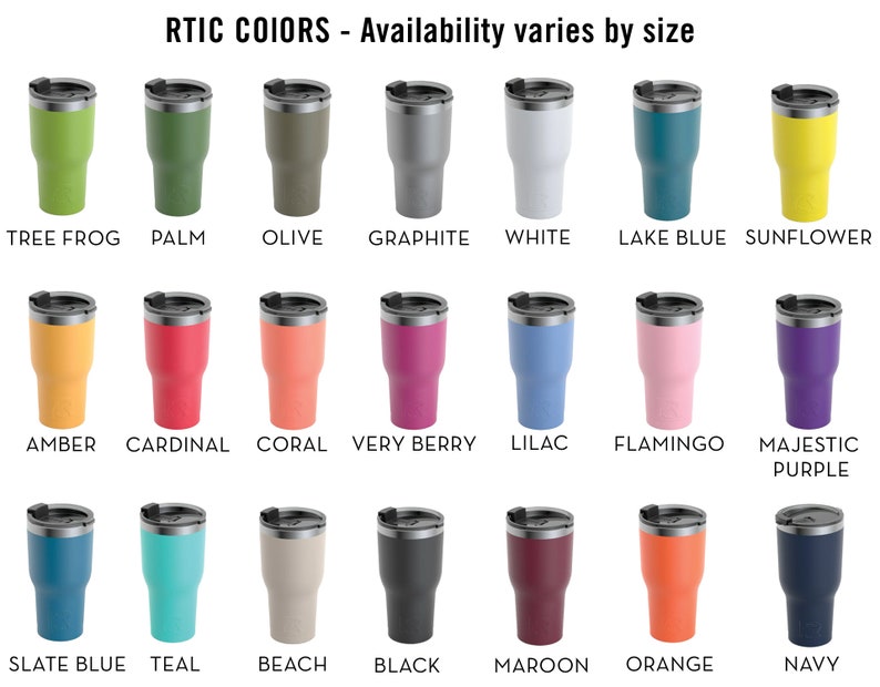 Engraved RTIC Tumbler 20 Oz Custom Text Logo or Design Etsy