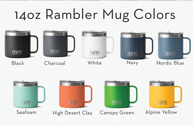 14oz Engraved Yeti Coffee Mug Custom Design or Name Etsy