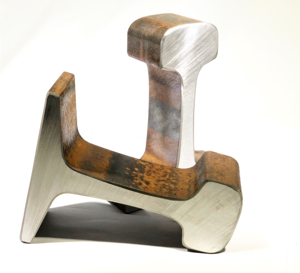 Large Railroad Track Bookends Unpolished