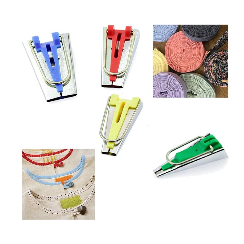 Double Fold Bias Tape Fabric Binding Sewing Supplies Bias Tape Maker Set Quilting Tool For Single