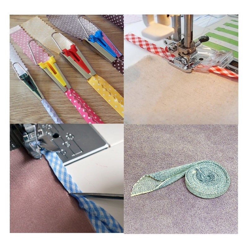 Double Fold Bias Tape Fabric Binding Sewing Supplies Bias Tape Maker Set Quilting Tool For Single