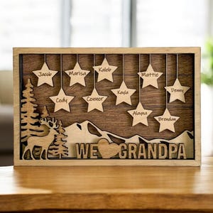 Personalized Gift for Grandpa, Unique Father's Day Gift, Gift for Papa, Family Tree, For Hunter