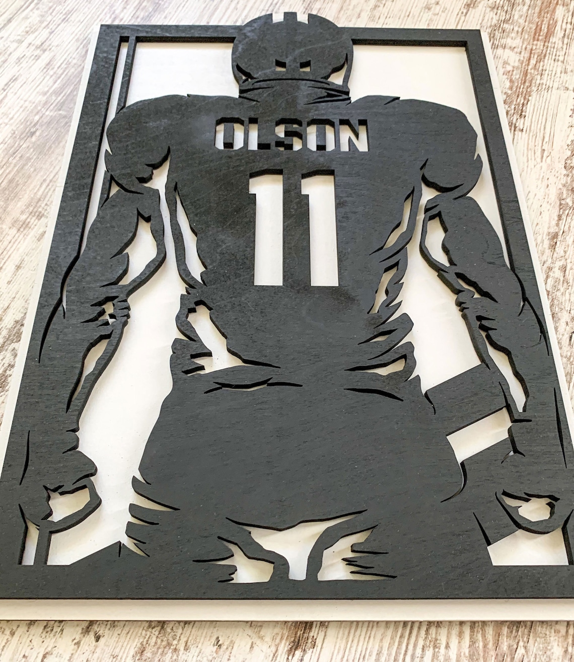 Custom Football Player Sign Personalized Last Name Player Etsy