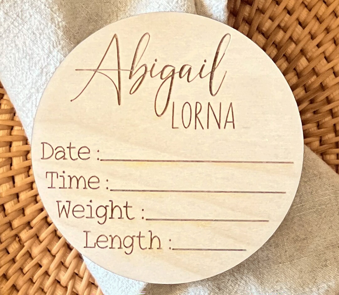 Custom Baby Birth Announcement Sign, Newborn Baby Name Sign for ...