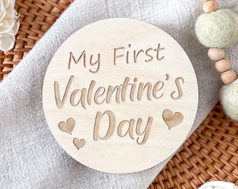 Baby's First Valentine's Day, My First Holiday Milestones, Baby Milestones, Holiday Photos, Milestone Cards, Social Media Photo Prop
