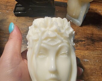 Customizable Earth Goddess Head Candle