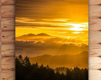 Mt. Diablo Print, East Bay Wall Art, Golden Hour Sunrise Photography, Bay Area Landscape Photo, California Nature Decor