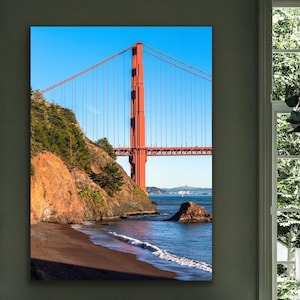 Golden Gate Bridge Marin Headlands Print, San Francisco Wall Art, Ocean and Beach Scenic Photo, Bay Area Landscape Photography