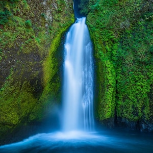 Pacific Northwest Art Columbia River Gorge Oregon Waterfall Print