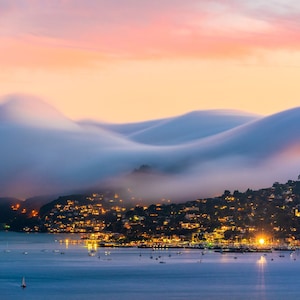 Sausalito Fine Art Photography, Bay Area Wall Art, Flowing Fog Photo