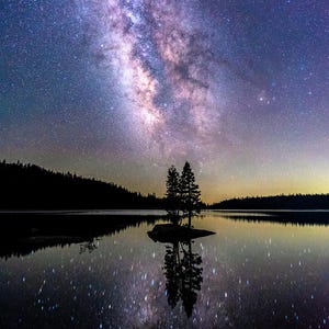 Milchstraße Himmlische Druck, Nachthimmel Galaxie Fotografie, Spiegelung Wandkunst der Astronomie inspirierte Wohnkultur