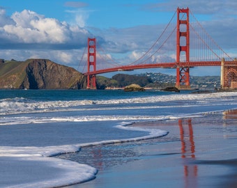 Baker Beach Print Golden Gate Bridge Wall Art Coastal California Decor San Francisco Landscape Photography