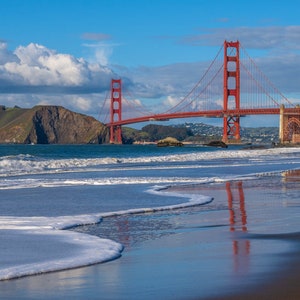 Baker Beach Print Golden Gate Bridge Wall Art Coastal California Decor San Francisco Landscape Photography