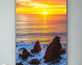 Pacific Ocean Art, Seascape Wall Art, Coastal California Sunset, Photo Wall Decor