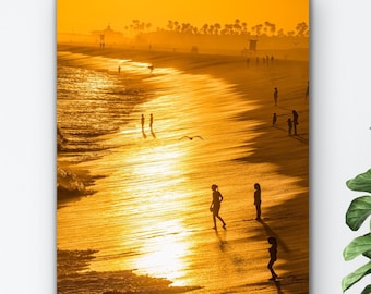 Newport Beach Sunset Print, Orange County Wall Art, Southern California Photography, Golden State Vibes, Serene Coastal Decor