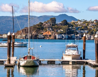 Boats on the Bay, Angel Island Photo, San Francisco Bay Area Print, Water Landscape Art