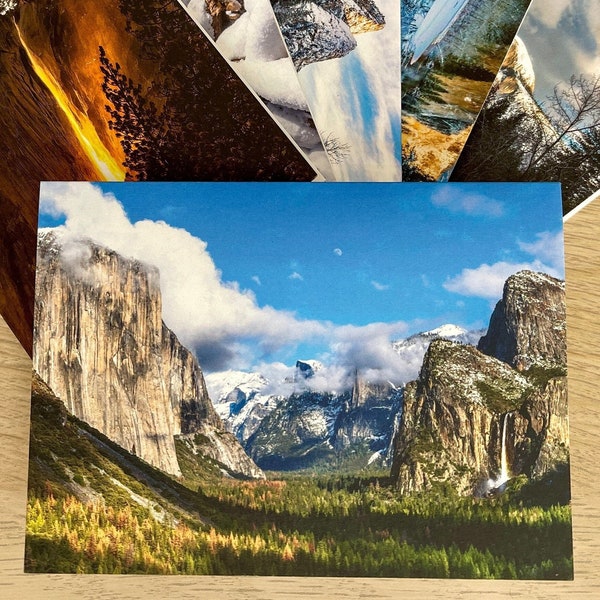Yosemite Photo Note Cards, National Park Photo Gift, Blank All Occasion Card Set with Envelopes, Frameable Art Prints, Photography Gift Idea
