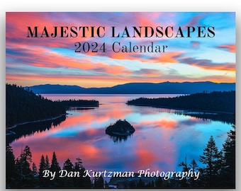 2024 Wall Calendar, Fine Art Photo Calendar, Nature Lovers Gift, Beautiful Landscape Photography, Scenic Travel Destinations