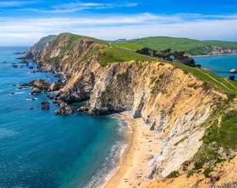 Point Reyes Wall Art California Coastal Landscape Art Print Breathtaking Pacific Ocean View Tranquil Home Decor and Gift Idea