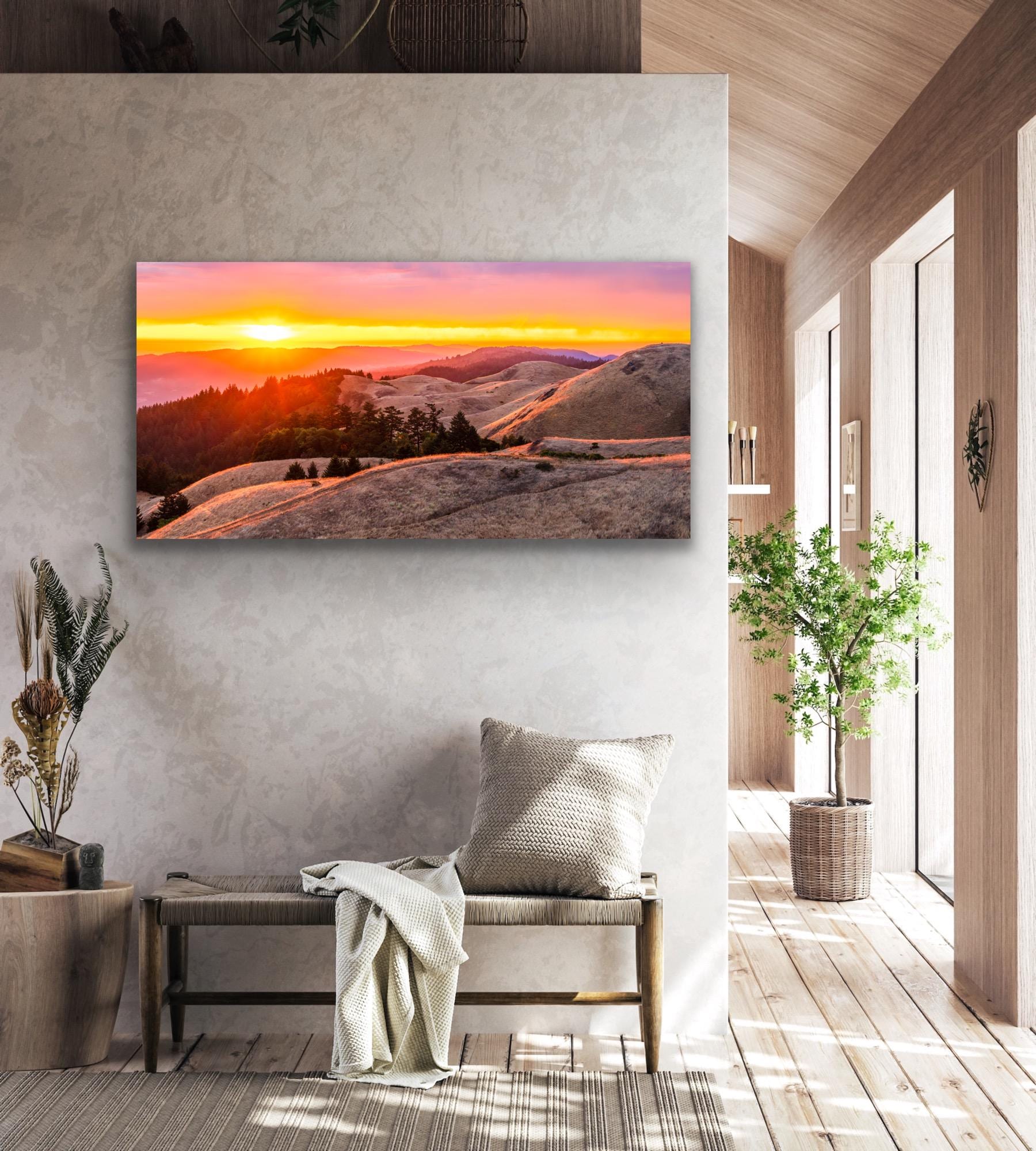 Bolinas Ridge Sunset Wall Art, Mt Tamalpais California Print