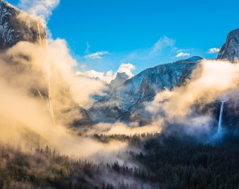 Yosemite Valley Scenic Print, National Park Winter Landscape, California Landscape Photography