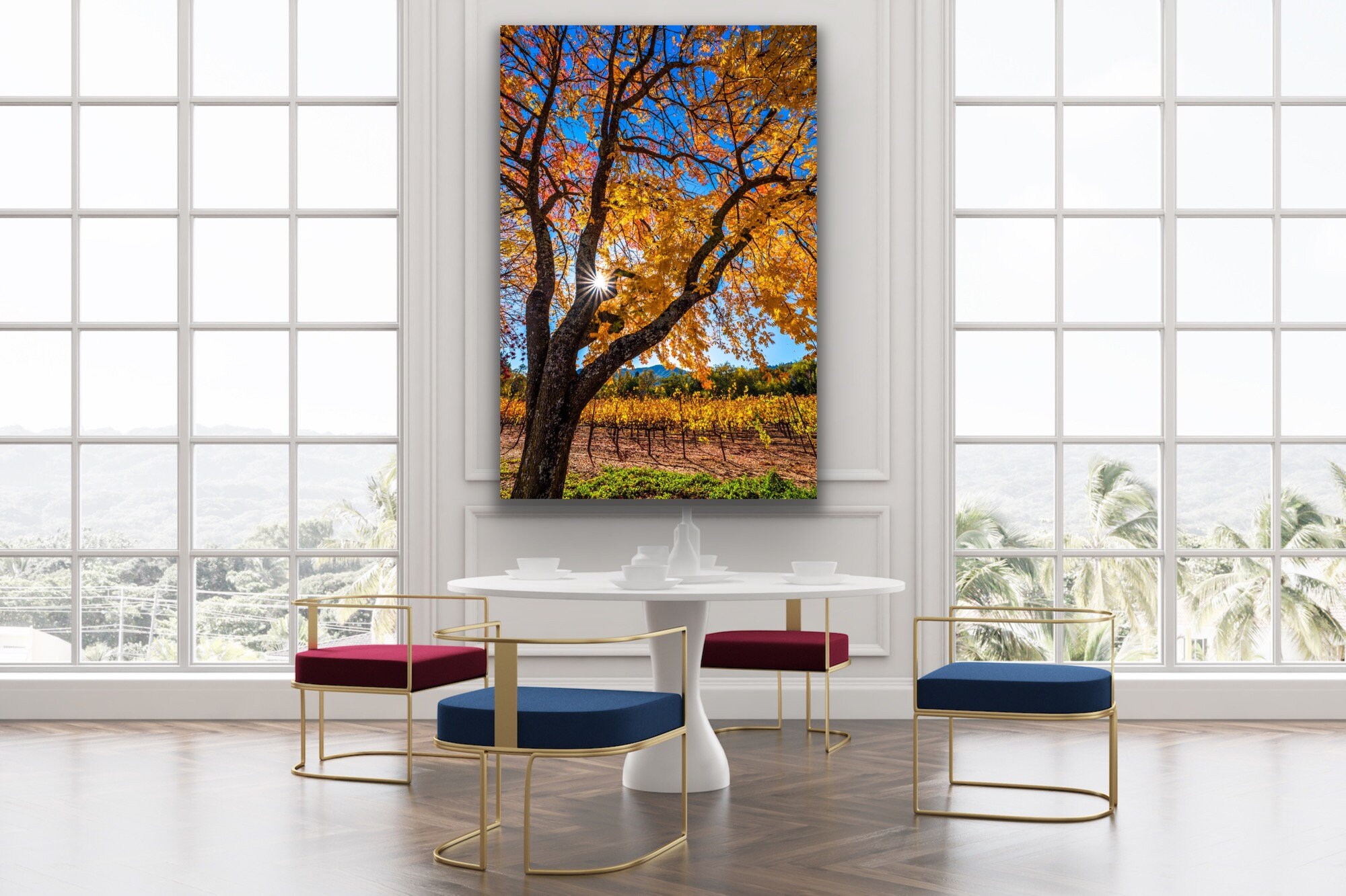 Colorful Tree Print Fall Colors Wall Art Napa Valley Photo Etsy