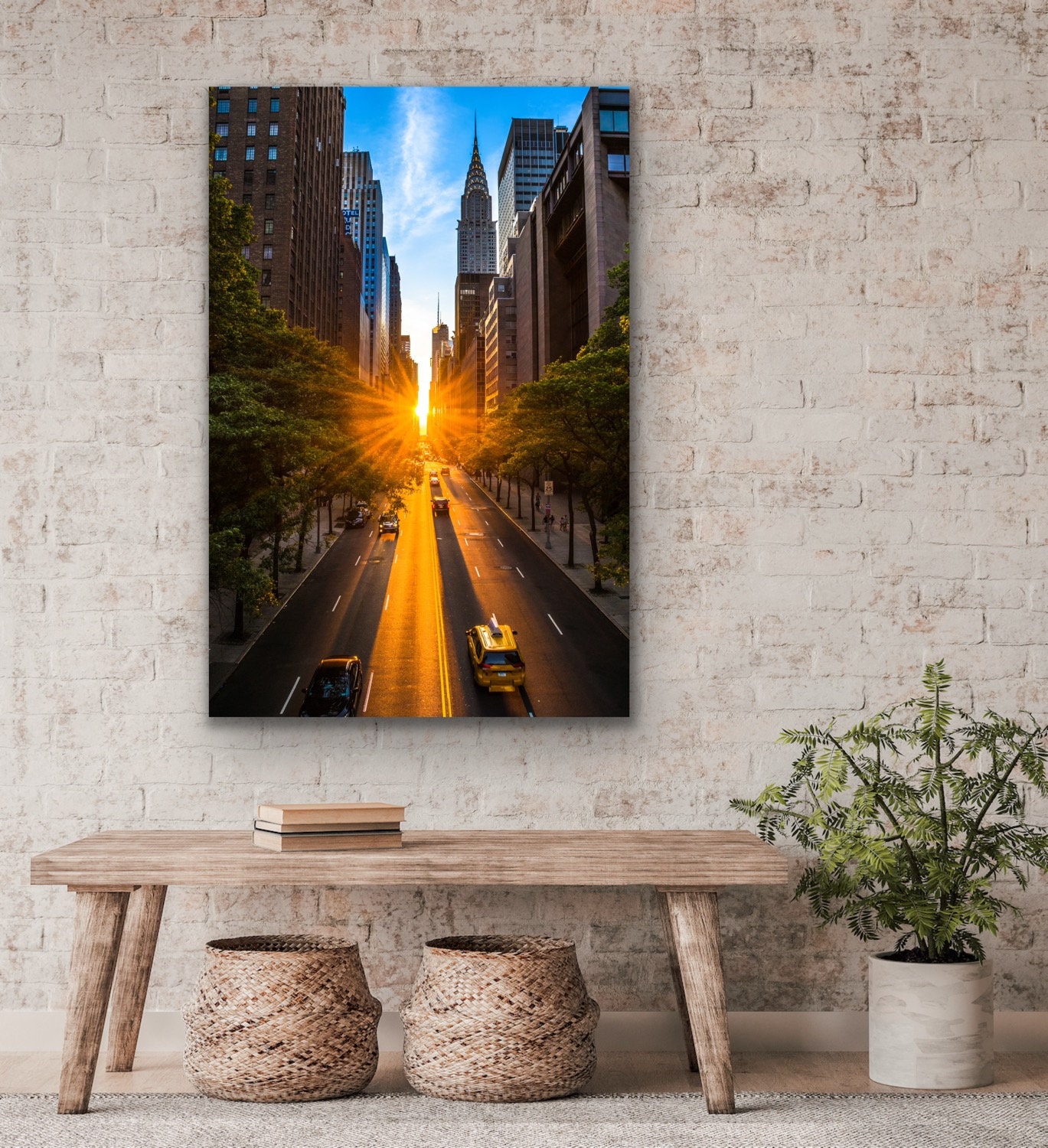 Manhattanhenge Print Iconic Wall Art of New York City Sunset on