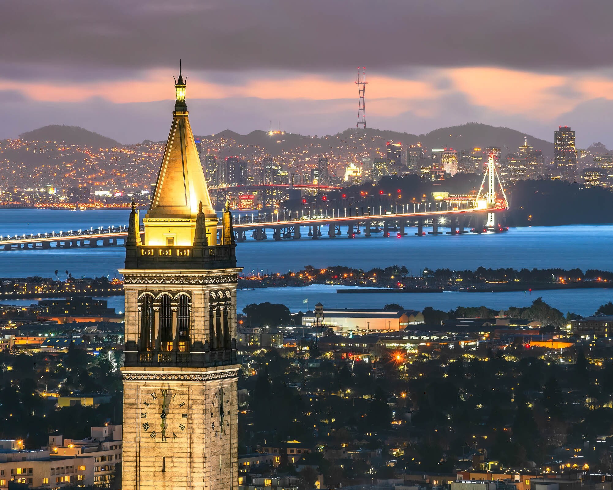 【バークレーキャンパスノート】California Berkeley Sather Tower Print, Cal Berkeley Photo, UC Berkeley Wall Art