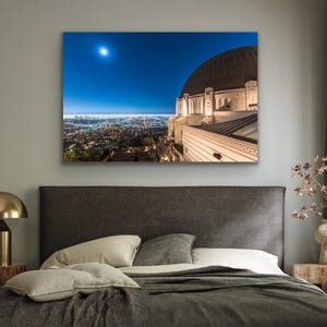 Griffith Observatory Print, LA Skyline Night Photo, Los Angeles Cityscape Wall Art, Perfect for Urban Home Decor