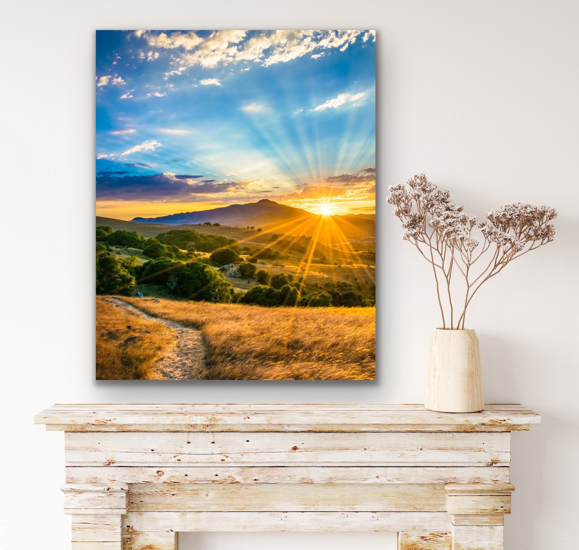 Golden Hour Mt. Tamalpais Sunset Photo Marin County Hills Path and