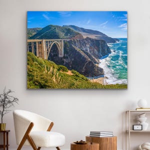 Bixby Bridge Print, Big Sur Coastline Wall Art, California Scenic ...