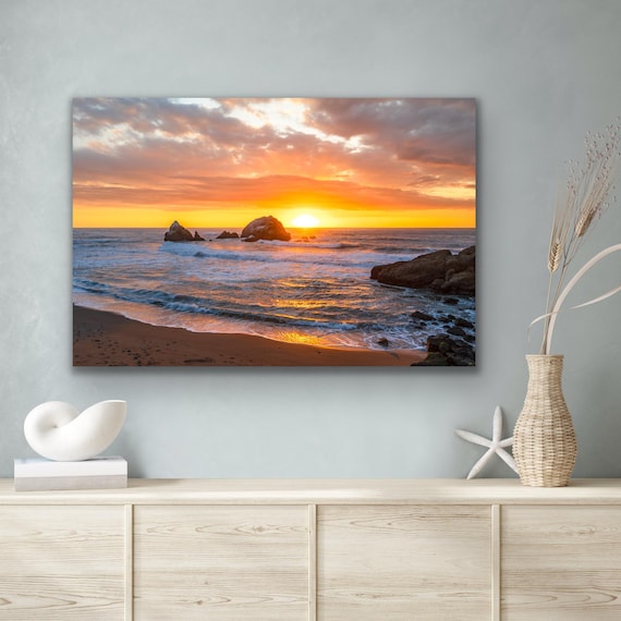 San Francisco Ocean Beach Sunset Photography Print, California