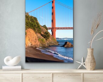 Golden Gate Bridge Kirby Cove Marin Headlands Print – San Francisco Coastal Wall Art
