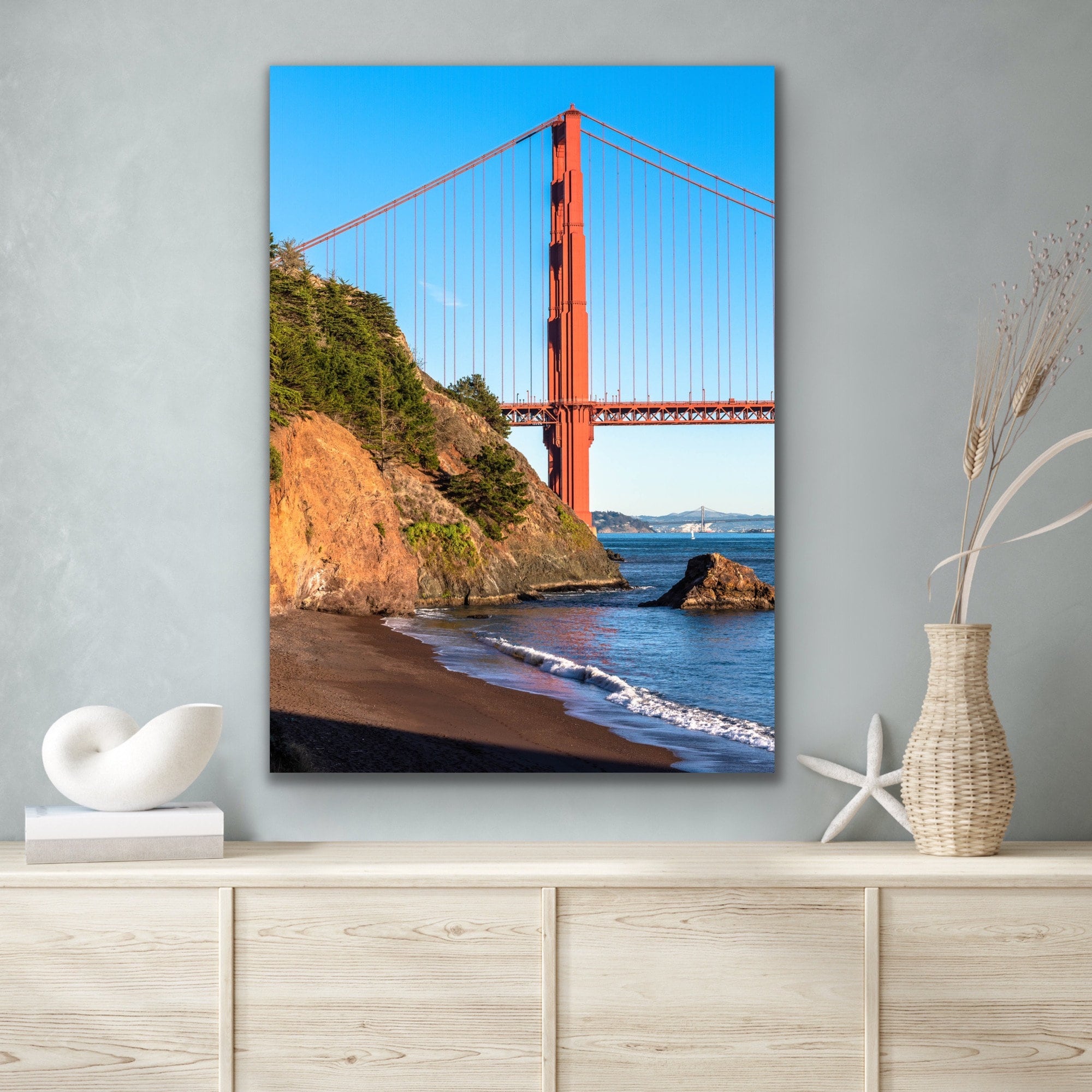 Golden Gate Bridge Kirby Cove Marin Headlands Print – San